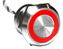 Bulgin MC25LOSRG Vandal Resistant Switch Dpdt Natural MC Series Off-On Green Red Wire Leaded