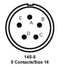 ITT Cannon MS3106R14S-5PF16 MS3106R14S-5PF16 Circular Connector MIL-DTL-5015 Series Straight Plug 5 Contacts Solder Pin Threaded 14S-5