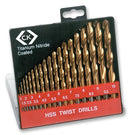 CK Tools T3291 19 Piece Drill Bit Set Roll Forged Made From High Speed Steel