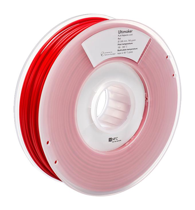 Ultimaker 1618 3D Printer Filament 2.85mm 750g PLA Red