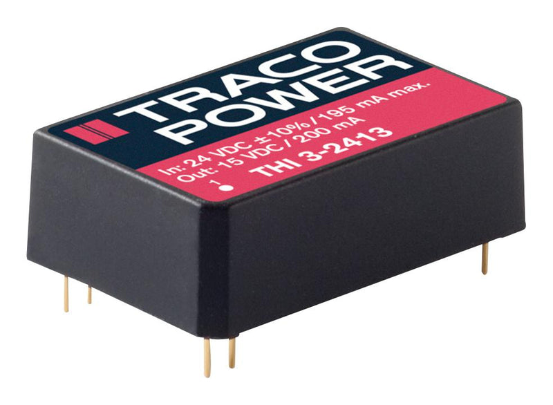 Tracopower THI 3-1222 Isolated Board Mount DC/DC Converter 2 Output 3 W 12 V 125 mA -12