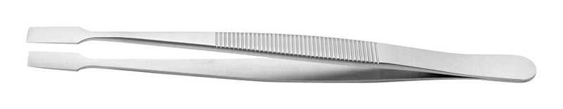 IDEAL-TEK 34A.SA Tweezer, Precision, Straight, Flat, Stainless Steel, 120 mm