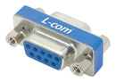 L-COM DGB9F D Sub Connector Adaptor, Gender Changer, Standard D Sub, Receptacle, 9 Ways, Standard D Sub