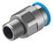 Festo QS-3/8-16 Pneumatic Fitting Push-In R3/8 14 bar 16 mm Brass QS