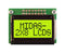 Midas MC20805B6W-SPTLY3.3-V2 MC20805B6W-SPTLY3.3-V2 Alphanumeric LCD 8 x 2 Black on Yellow / Green 3.3V Parallel English Japanese