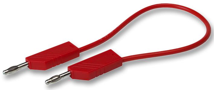 HIRSCHMANN TEST AND MEASUREMENT 934093101 Test Lead, 4mm Banana Plug to 4mm Banana Plug, Red, 60 V, 16 A, 1.5 m