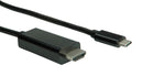 Roline 11.04.5840 11.04.5840 Inter Series Adapter Cable Assembly Type C USB 3.1 Plug to Hdmi A 3.28 ft 1 m Black