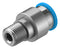 Festo QS-1/4-12-I Pneumatic Fitting Push-In R1/4 14 bar 12 mm Brass QS