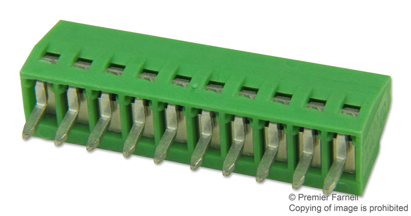 Phoenix Contact MPT 05/10-254 MPT 05/10-254 Wire-To-Board Terminal Block 2.54 mm 10 Ways 26 AWG 20 0.5 mm&Acirc;&sup2; Screw