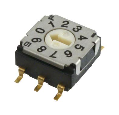 Nidec Copal Electronics SH-7010TB Rotary Coded Switch SH-7000 Series SMD 10 Position 5 VDC BCD 100 mA