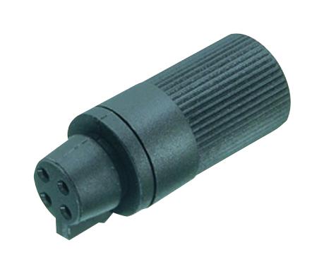 Binder 09-9764-00-04 Circular Connector 719 Series Cable Mount Receptacle 4 Contacts Solder Socket Snap-In