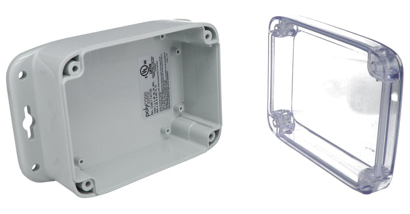 BUD Industries PU-16536-C PU-16536-C Enclosure W/ Flange PC GREY/CLEAR