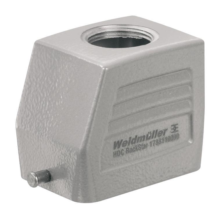 Weidmuller HDC 06B TOLU 1M25G Heavy Duty Connector Hood M25 Rockstar Series 180&deg; Aluminium Body