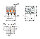 Wago 2626-1102/020-000 Wire-To-Board Terminal Block 7.5 mm 2 Ways 20 AWG 8 10 mm&sup2; Push In New