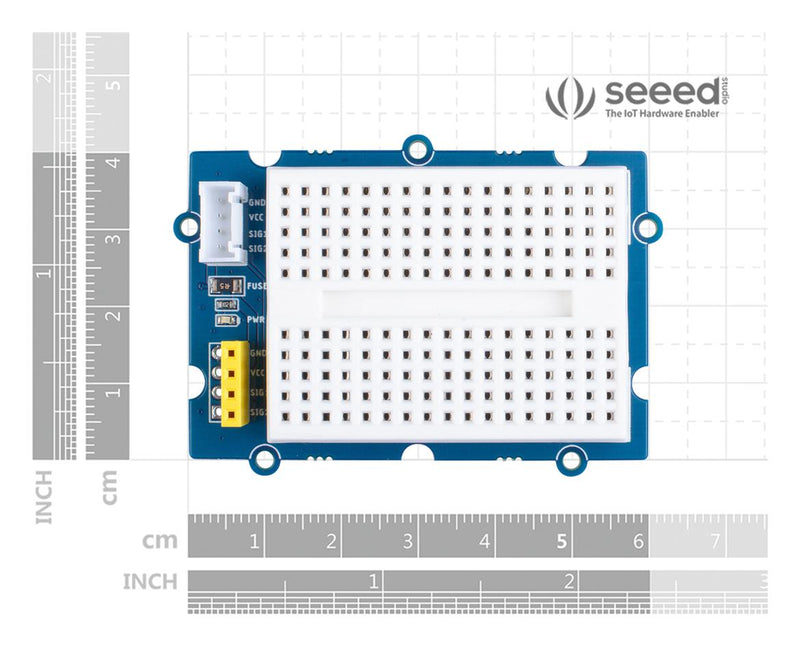 Seeed Studio 103020232 Breadboard With Cable &amp; 4 Pin Header 35mm x 47mm 8.5mm