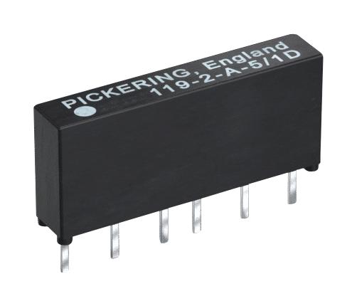 Pickering 119-2-A-5/1D Reed Relay DPST-NO 5 V 119 Series Through Hole 100 ohm 700 mA