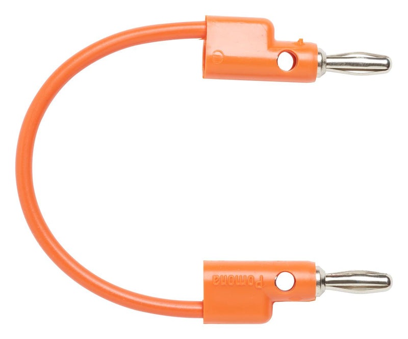 Pomona B-8-3 Test Lead 4mm Stackable Banana Plug 60 VDC 15 A Orange 203.2 mm