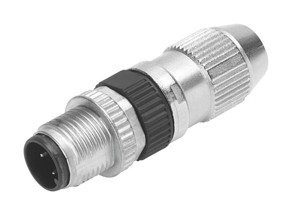 Festo NECU-S-M12G3-HX Sensor Connector Necu Series M12 Female 3 Positions IDC / IDT Pin Straight Cable Mount