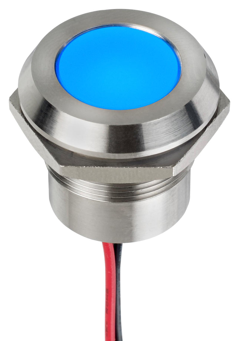 Apem Q22Y5SXXB220E Q22Y5SXXB220E LED Panel Mount Indicator Blue 220 VAC 22 mm 3 mA 101 mcd IP67