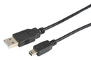 Multicomp PRO MP005209 MP005209 USB Cable Type A Plug to Mini B 2 m 6.6 ft 2.0 Black