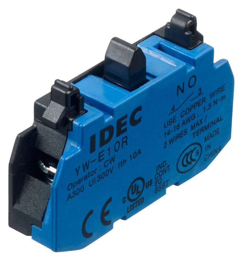 Idec YW-E10R Contact Block YW and CW Series 1NO Screw Terminals