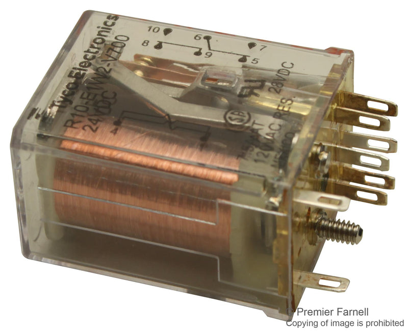 POTTER&BRUMFIELD - TE CONNECTIVITY R10-E1W2-V700 RELAY, DPDT, 120VAC, 28VDC, 7.5A