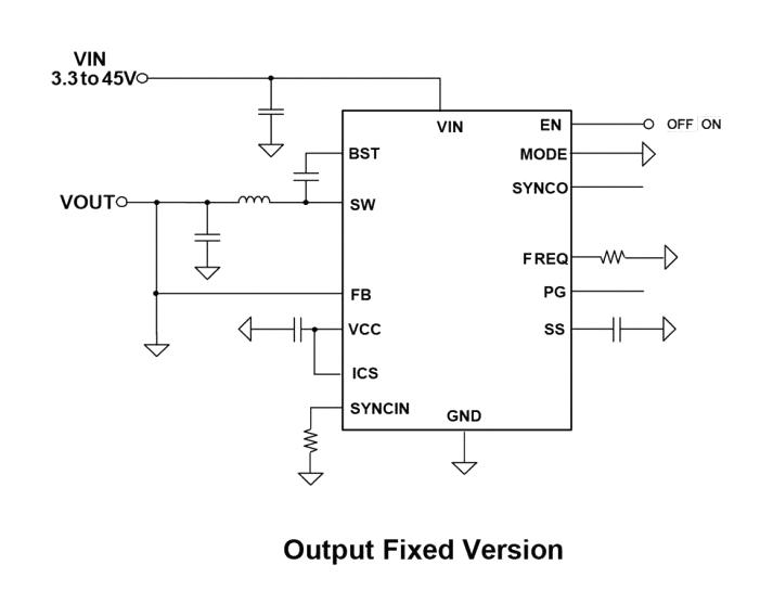 Monolithic Power Systems (MPS) MPQ4436AGRE-AEC1-P DC-DC Switching Synchronous Step-Down Regulator Adjustable 3.5 V to 45 in 6A out QFN-20