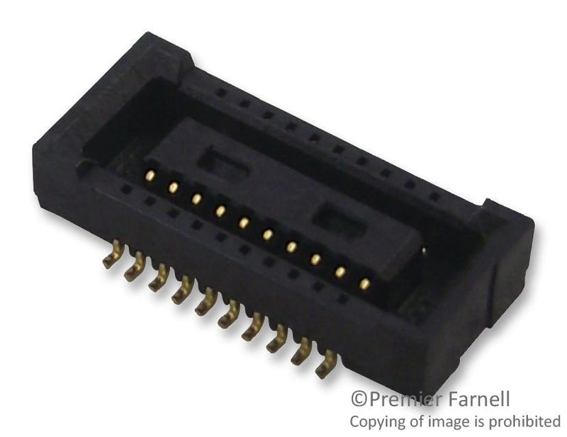 HIROSE(HRS) DF40C-20DS-0.4V(51) Mezzanine Connector Receptacle 0.4 mm 2 Rows 20 Contacts Surface Mount Phosphor Bronze