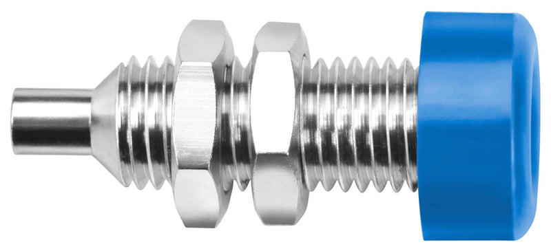 Schutzinger BU 403 NI / BL Banana Test Connector Jack Panel Mount 32 A 70 VDC Nickel Plated Contacts Blue