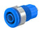 Staubli 49.7049-23 Banana Test Connector 4mm Jack Panel Mount 24 A 1 kV Nickel Plated Contacts Blue