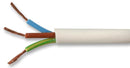 Multicomp PRO 2183Y-0.50MMWHT 2183Y-0.50MMWHT Multicore Cable Flexible Round Per M Unscreened 3 Core 0.5 mm&Acirc;&sup2;