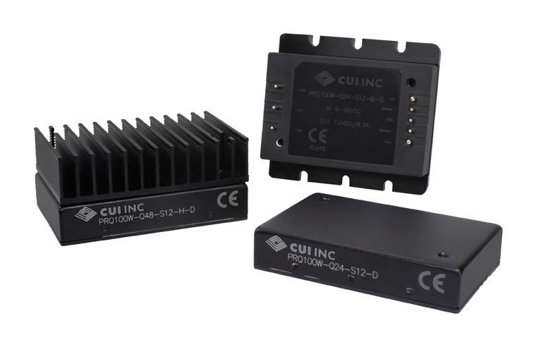 CUI PRQ100W-Q48-S15-B-D Isolated Through Hole DC/DC Converter ITE 4:1 100 W 1 Output 15 V 6.7 A