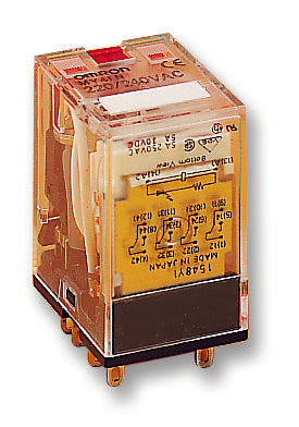 OMRON INDUSTRIAL AUTOMATION MY2N 220/240ACS Power Relay, DPDT, 240 VAC, 10 A, MY Series, Socket, Non Latching