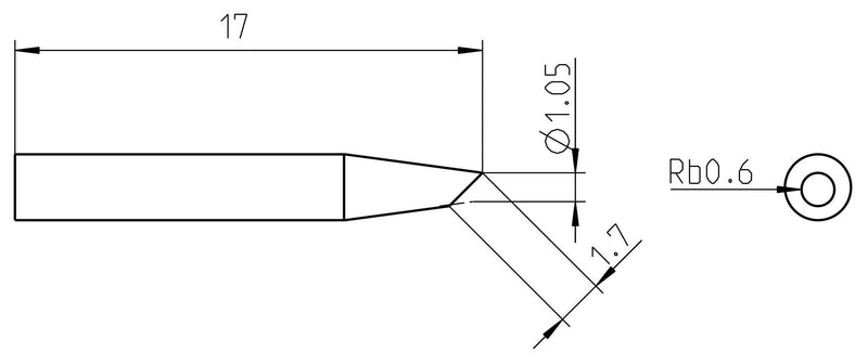 Weller RTP 012 B Soldering TIP Bevel 1.2MM