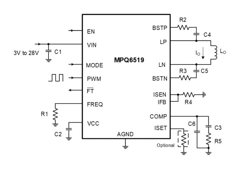 Monolithic Power Systems (MPS) MPQ6519GR-AEC1-P MPQ6519GR-AEC1-P Current Regulator AEC-Q100 H-Bridge 2.8 W QFN-19 New