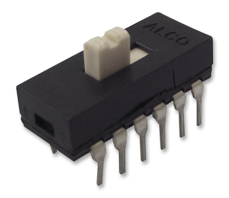 Alcoswitch - TE Connectivity 3-1825010-7 Slide Switch 6PDT On-On Through Hole ASE Series 300 mA 115 V