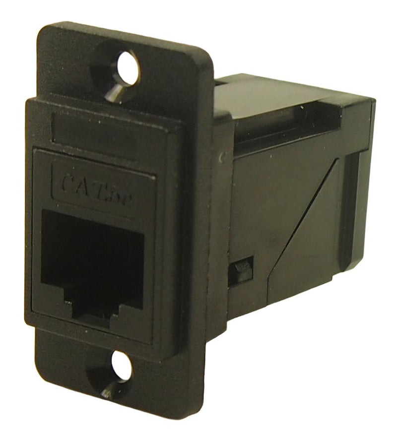 Multicomp PRO MP-CP30751 In-Line Adapter Black Plastic RJ45 Adaptor MP Dual Slim RA Feedthrough Jack New