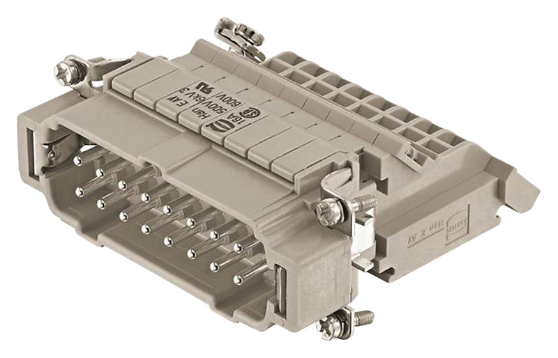 Harting 09330164625 Heavy Duty Connector Insert Han E AV Series 16 Contacts 16B Plug Screw Pin A