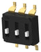 Alcoswitch - TE Connectivity EDS03SGNNTR04Q DIP / SIP Switch Raised Type 3 Circuits Spst SMD EDS Series Unsealed 24 V