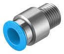 Festo QS-1/4-10-I Pneumatic Fitting Push-In R1/4 14 bar 10 mm Brass QS