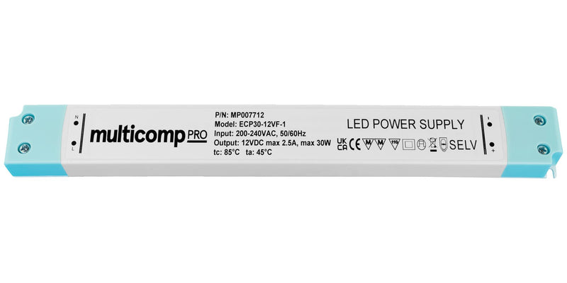 Multicomp PRO MP007713 MP007713 LED Driver IP20 Lighting 30 W 24 V 1.25 A Constant Voltage 200