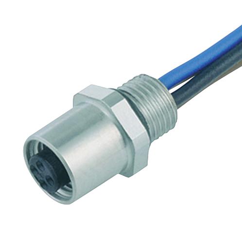 Binder 09-3106-01-03 Sensor Cable M5 Straight 3 Position Receptacle Free End 200 mm 7.9 " 707 Series