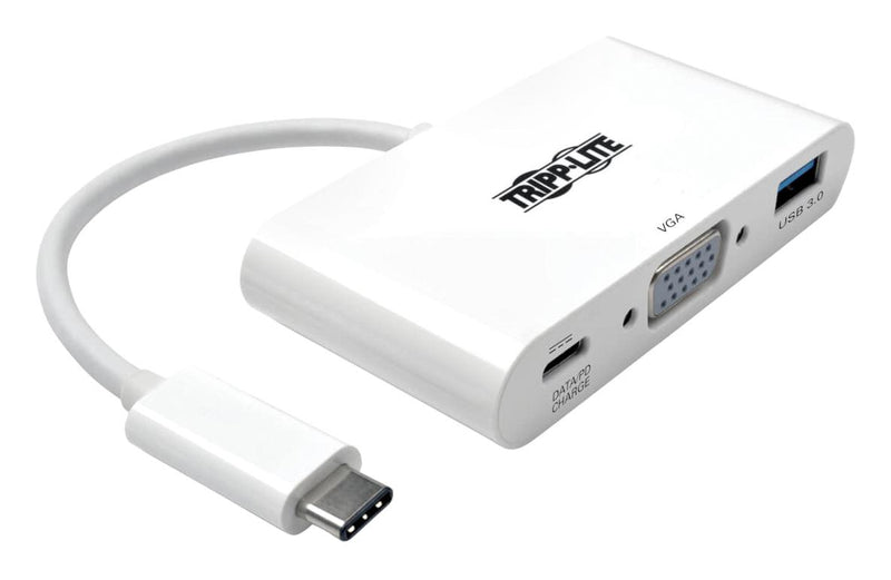 TRIPP-LITE U444-06N-VU-C USB-C TO VGA Adapter W/USB-A & PD White