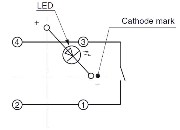 Omron B3W-9000-R1N B3W-9000-R1N Tactile Switch B3W-9 Top Actuated Through Hole Square Button 160 gf 50mA at 24VDC