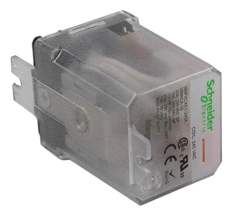 Schneider ELECTRIC/LEGACY Relay 389FXAXC1-12D Power Spdt 12VDC 25A Flange