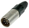 NEUTRIK NC6MX XLR Audio Connector, 6 Contacts, Plug, Cable Mount, Silver Plated Contacts, Metal Body, X Series