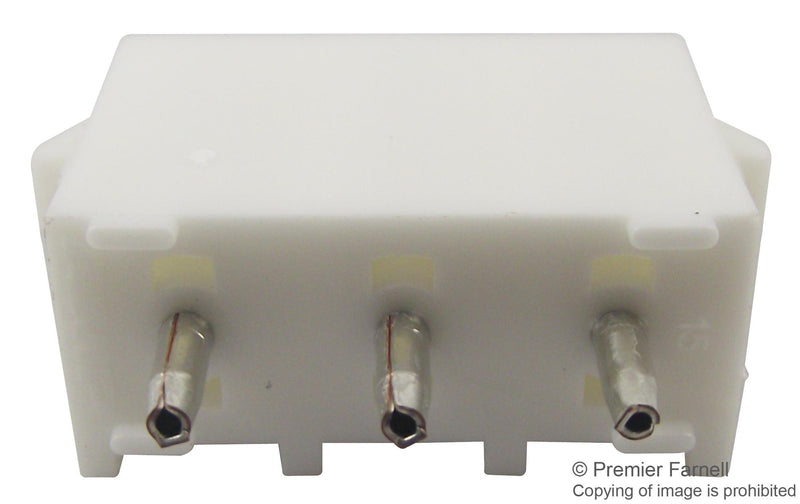 AMP - TE Connectivity 350789-1 Pin Header Vertical Wire-to-Board 6.35 mm 1 Rows 3 Contacts Through Hole Straight