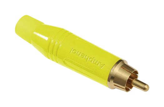 Amphenol SINE/TUCHEL ACPR-YEL ACPR-YEL RCA Connector Plug 2POS 13.8MM YEL