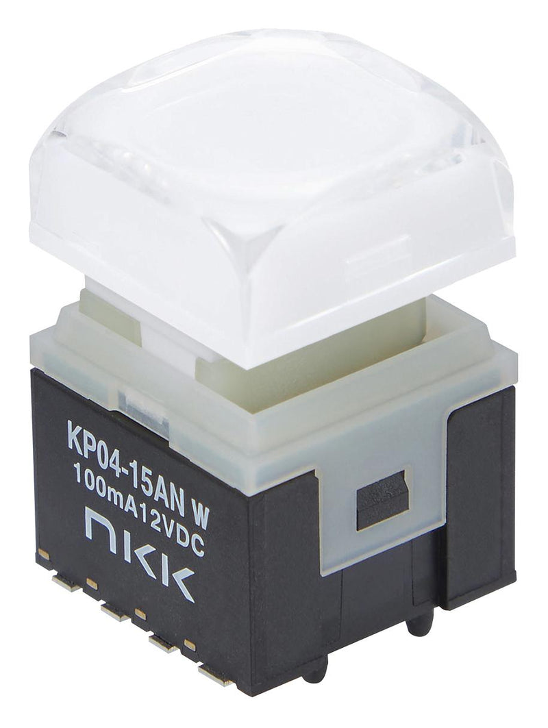 NKK Switches KP0415ANG03RGBW-2SJB PB SW Spst 0.1A/12VDC/SMT Rgbw