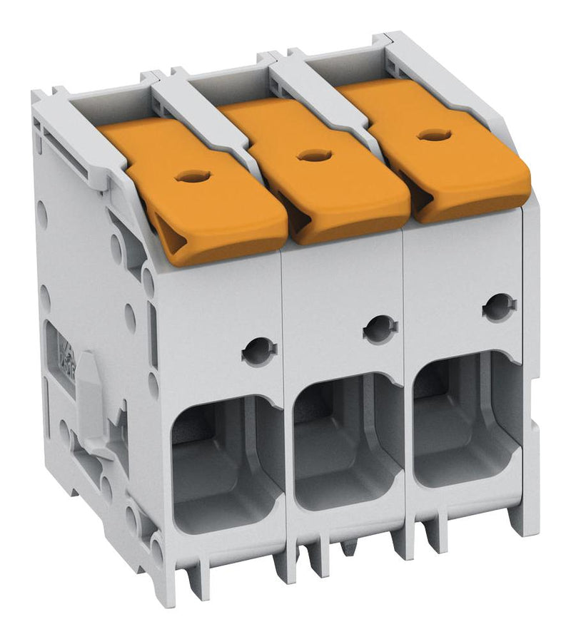 Wago 2616-1103/020-000 Wire-To-Board Terminal Block 10 mm 3 Ways 18 AWG 4 16 mm&sup2; Push In Lock